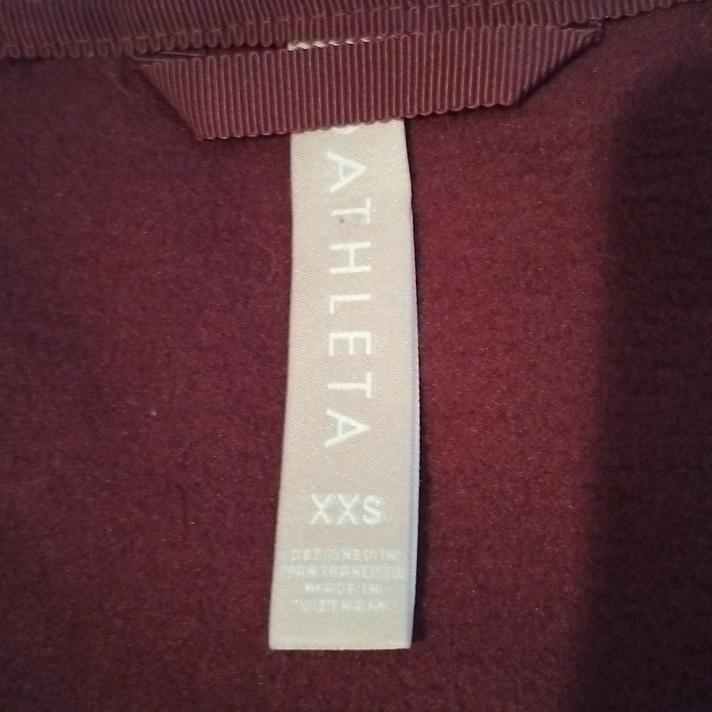 NEW Athleta Burgundy Zip-Up Hoodie - xxs - Picture 5 of 5